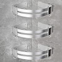 Yorbay Estantería de Esquina para Baño Ducha- Autoadhesivo- Aluminio- Acabado Mate- Estante triangular de baño-Estantes…